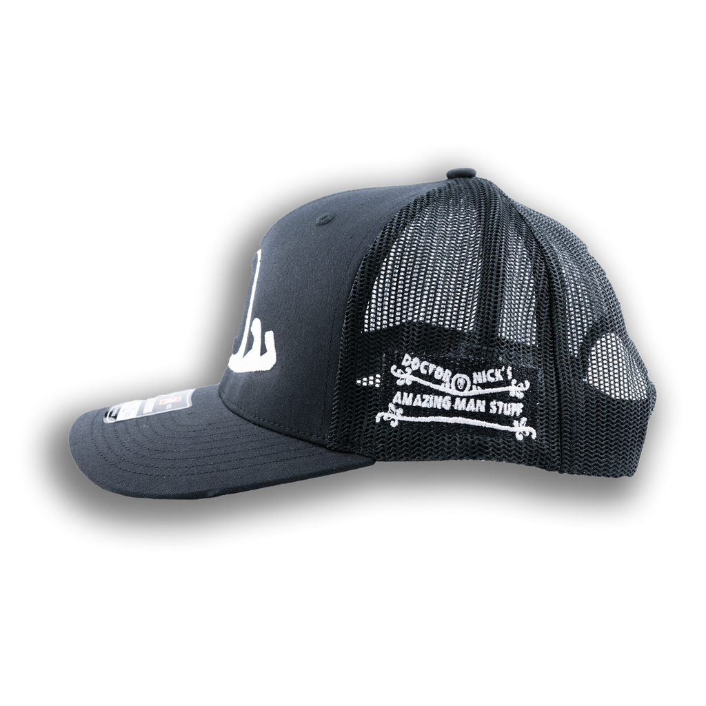 Trucker Hat - Skull Front Logo Side - Richardson 112