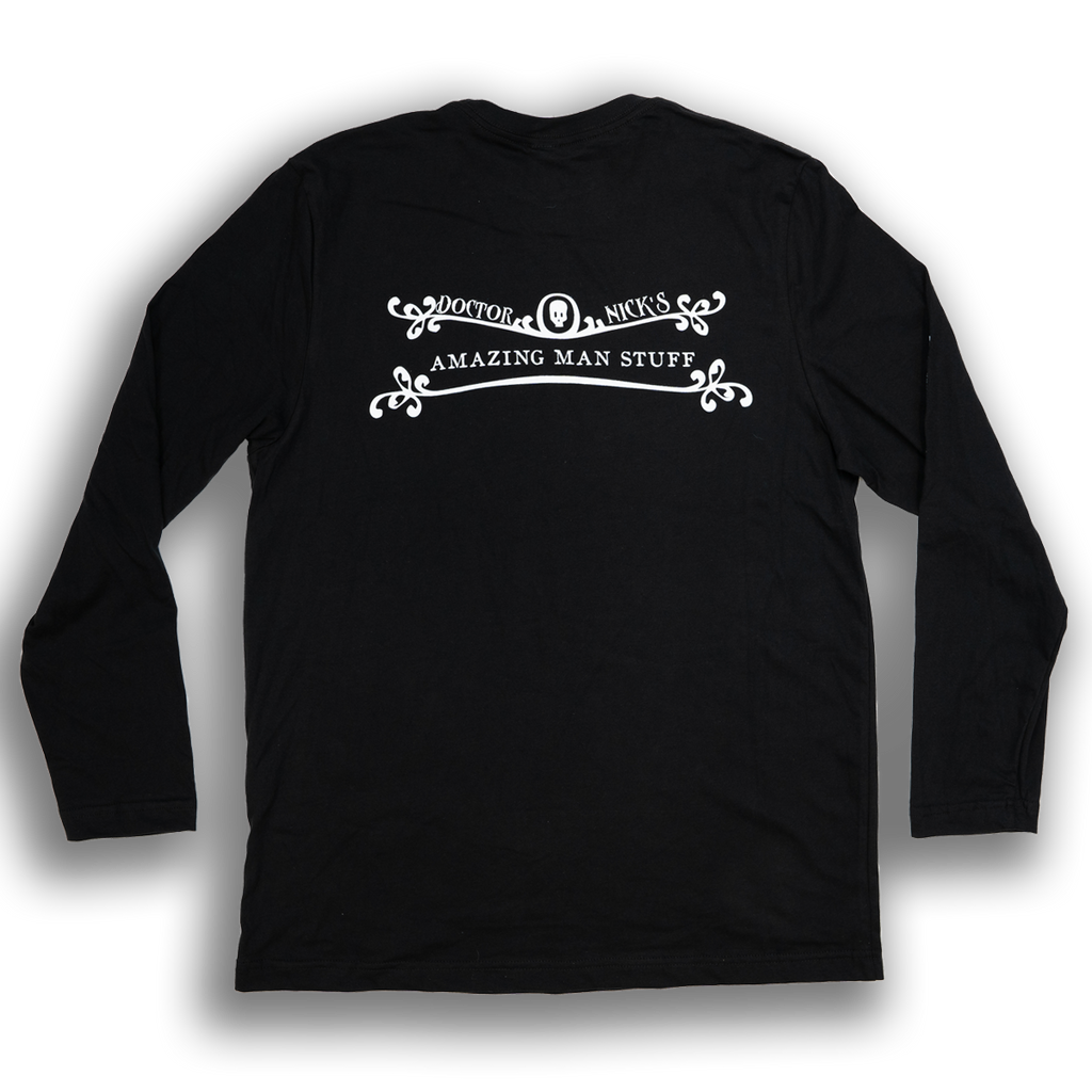 Long Sleeve T-Shirt - Athletic - Skull Front - Logo Back