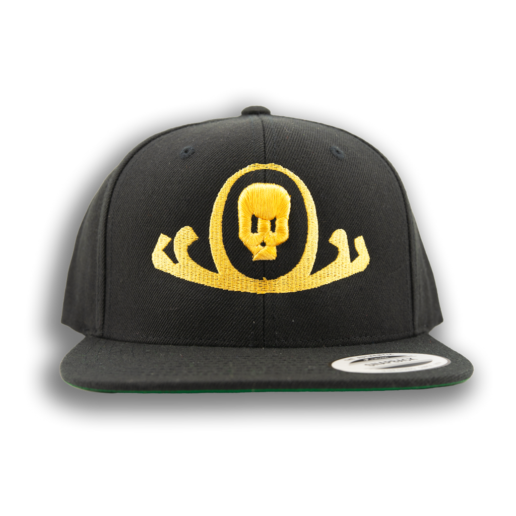 NEW! Straight Rim Hat - Skull Front - Yupoong 6089