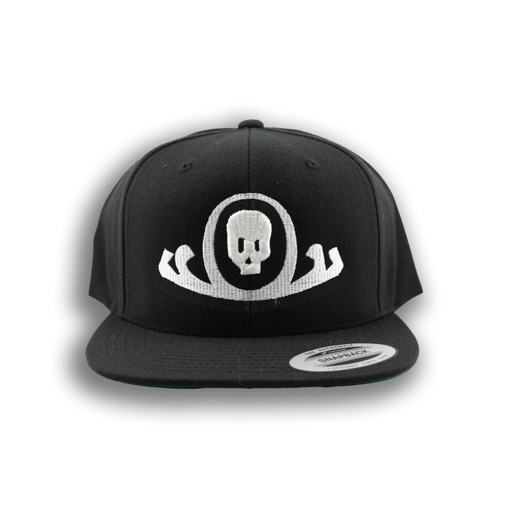 NEW! Straight Rim Hat - Skull Front - Yupoong 6089