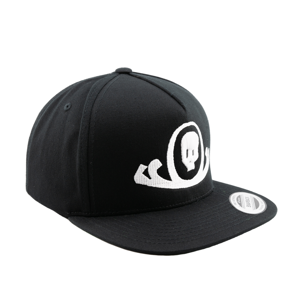 Straight Rim Hat - Skull Front Logo Side - Yupoong 6007