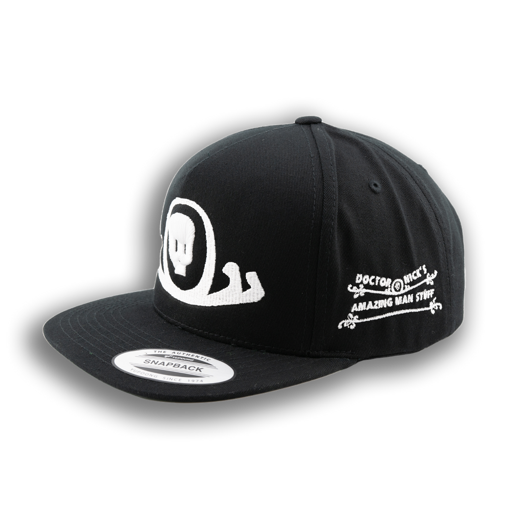 Straight Rim Hat - Skull Front Logo Side - Yupoong 6007