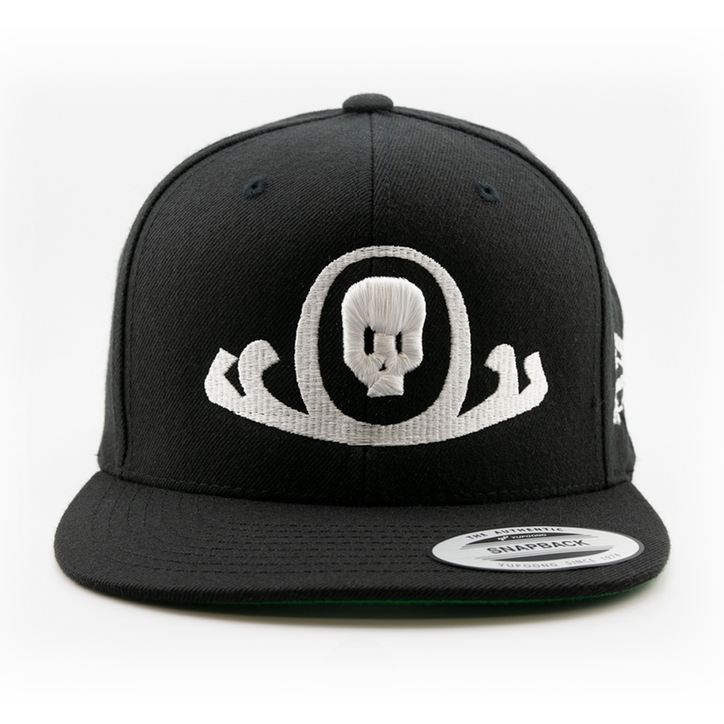Straight Rim Hat - Skull Front Logo Side - Yupoong 6089