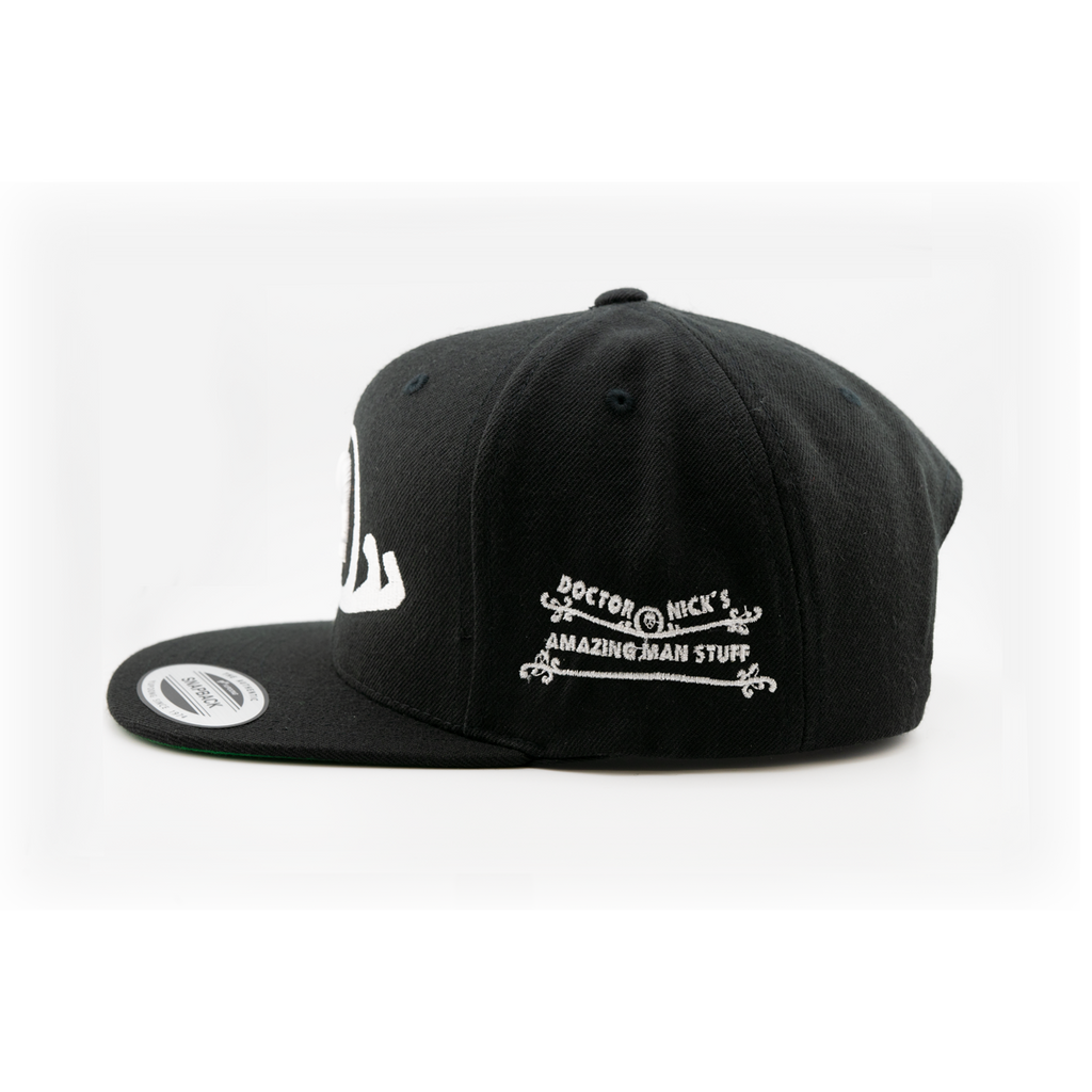 Straight Rim Hat - Skull Front Logo Side - Yupoong 6089