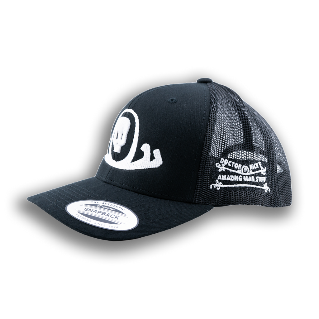 Trucker Hat - Skull Front Logo Side - Yupoong 6606