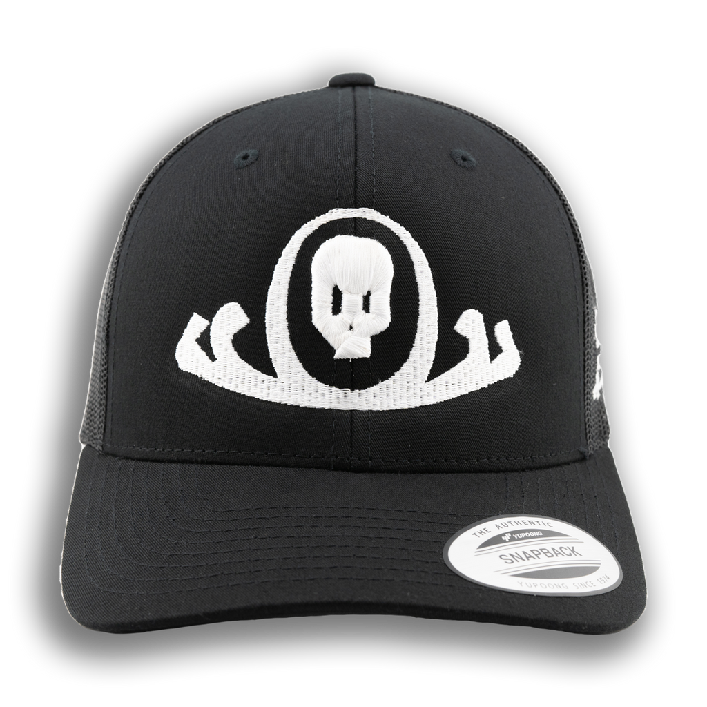 Trucker Hat - Skull Front Logo Side - Yupoong 6606