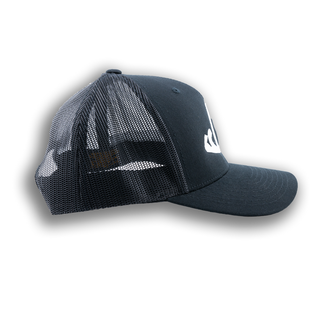 Trucker Hat - Skull Front Logo Side - Yupoong 6606