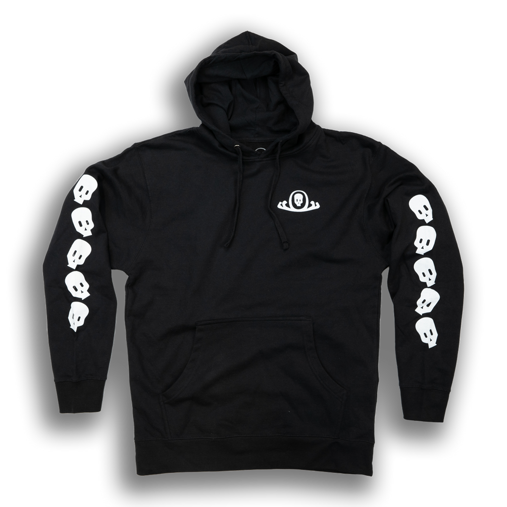 Pullover Hoodie - Skull Front - Logo Back