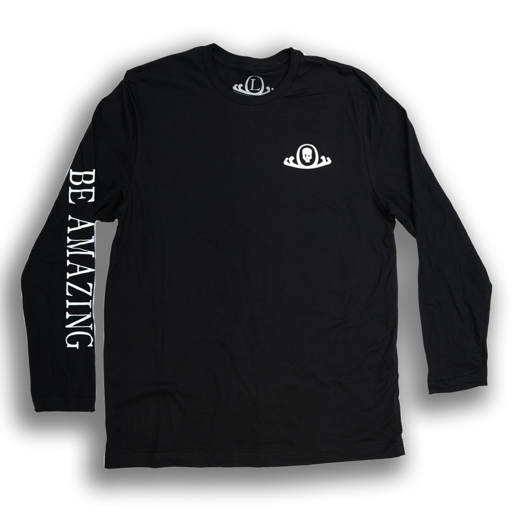 Long Sleeve T-Shirt - Athletic - Skull Front - Logo Back